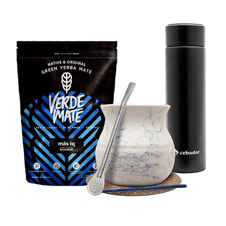 Zestaw Yerba Verde Mate MAS IQ 500g Tykwa Termos