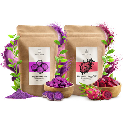 Zestaw Kolorowe Matche: Pink Matcha + Purple Matcha