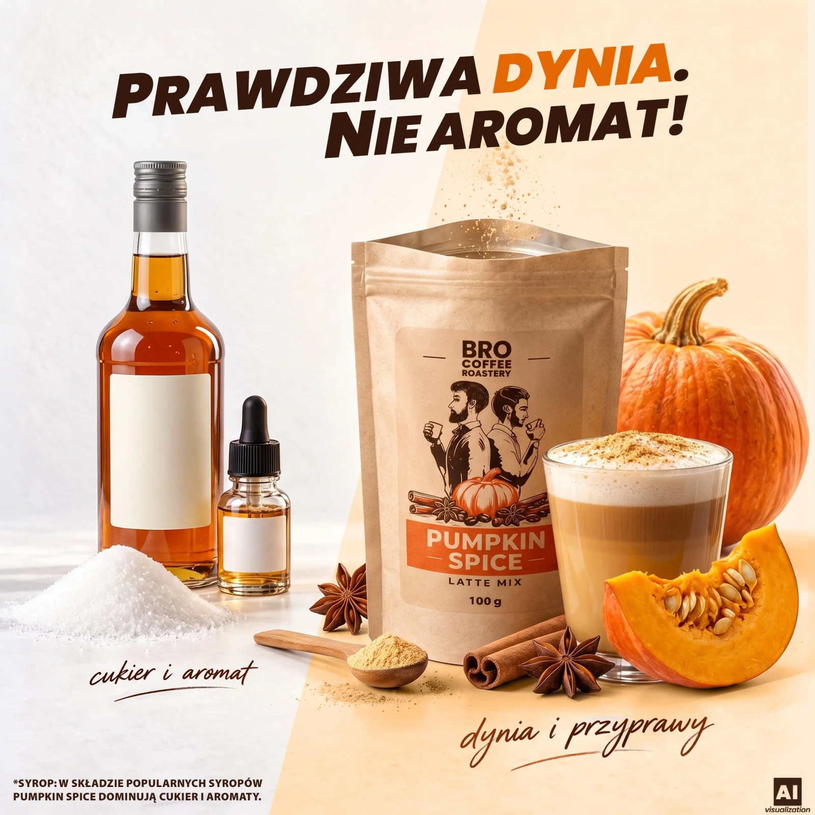 Bro Coffee Roastery Pumpkin Spice Latte Mix – proszek vs syrop