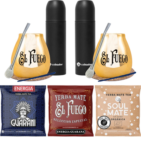 Zestaw yerba Mate  dla pary PREMIUM tykwy Yerbomos