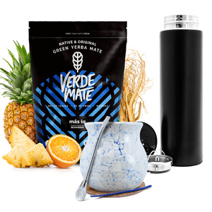 Zestaw Yerba Verde Mate MAS IQ 500g Tykwa Termos