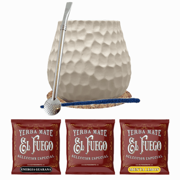 Zestaw Yerba Mate El Fuego 3x50g Tykwa Bombilla 
