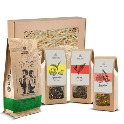 Zestaw prezentowy z kawą Bro Coffee Roastery i herbatą Mary Rose