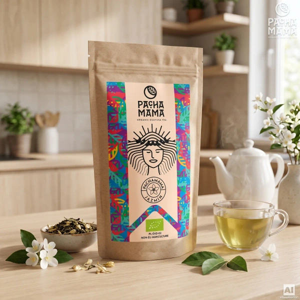 Zestaw Guayusa Pachamama Jazmín 100g + Matero + Bombilla