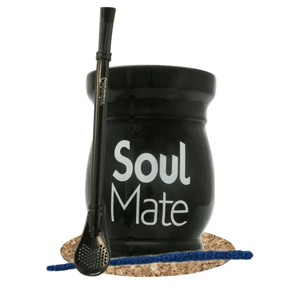 Zestaw Tykwa Santos do Yerba Mate Bombilla Negro