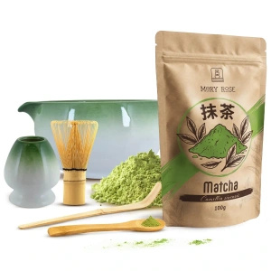 Zestaw do parzenia herbaty matcha: matcha 100g + akcesoria