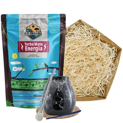 Zestaw prezentowy Yerba Mate: Rio Parana Energia 500g + tykwa + bombilla