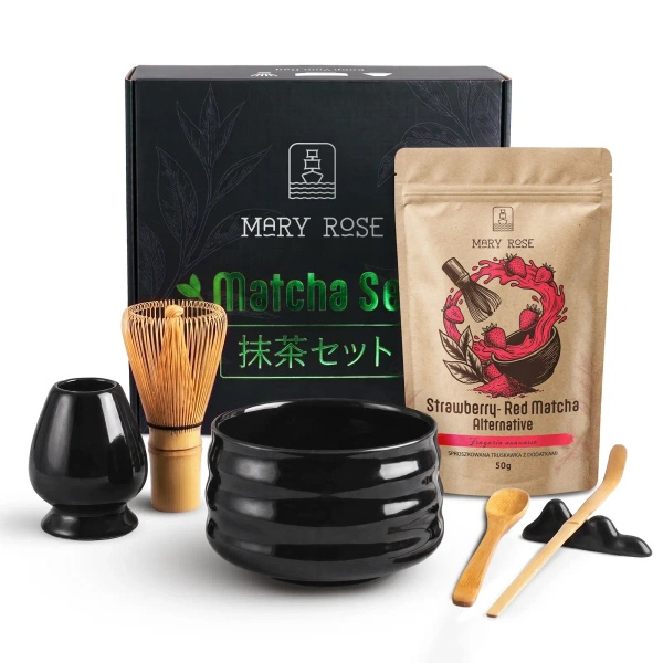 Zestaw prezentowy do przygotowania Red Matcha - akcesoria Yoru