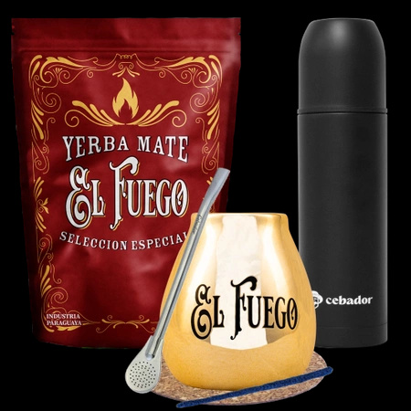 Zestaw Yerba Mate El Fuego Elaborada 500g YERBOMOS