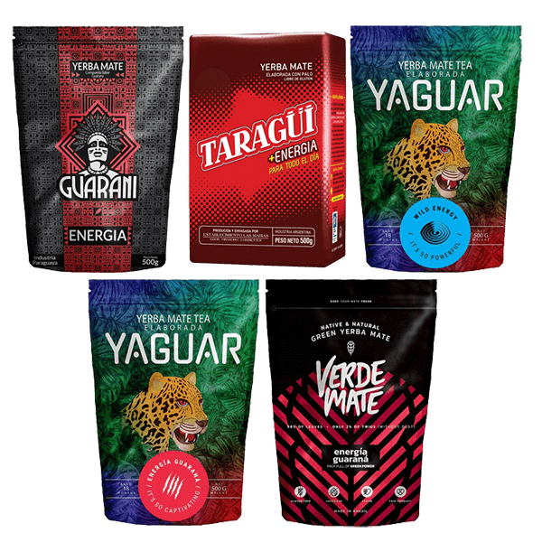 Zestaw Yerba Mate Energia różne rodzaje 5x0,5kg