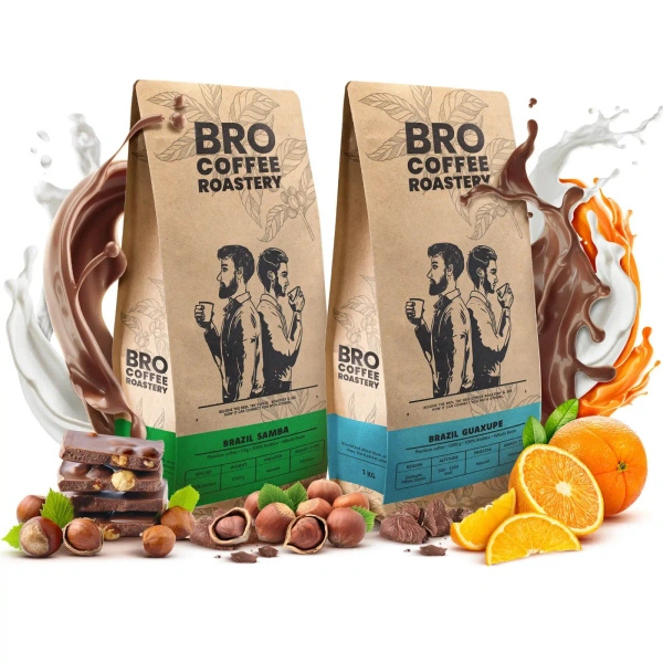 Zestaw kawa Bro Bro Coffee Roastery Brazil Guaxupe + Brazil Samba 2x1kg (2kg)