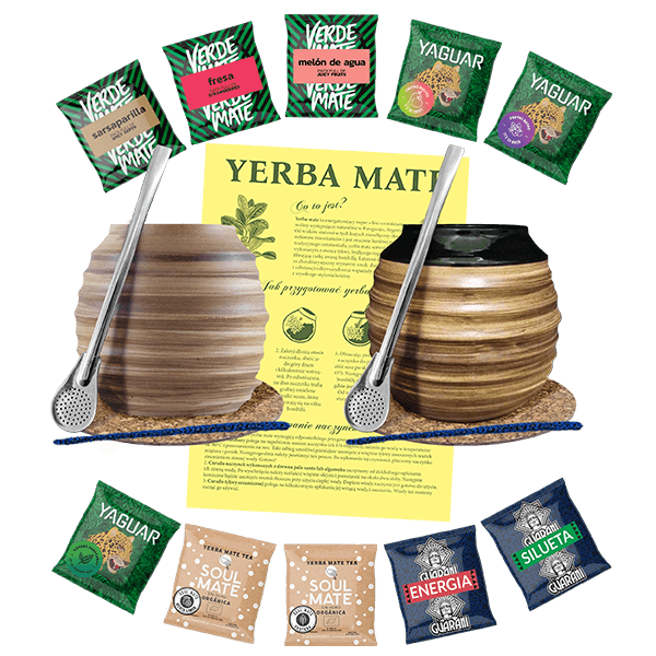 ZESTAW dla Dwojga Yerba Mate tykwa miodowa  + próbki 10x50g
