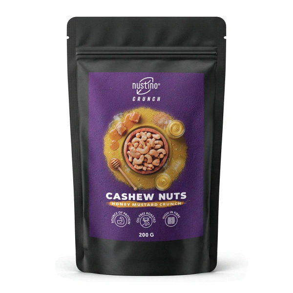 Nustino Crunch – prażone orzechy nerkowca – Honey Mustard Crunch 200 g