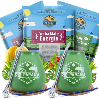 Zestaw Yerba Mate Rio Parana DLA DWOJGA Matero Bombilla