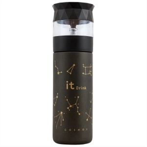 Zaparzacz z kubkiem termicznym 350 ml – do yerba mate / herbaty – czarny