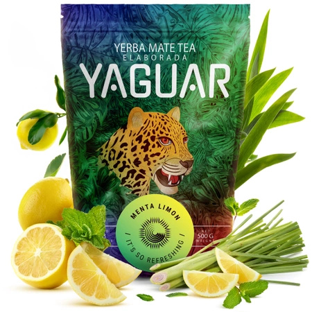 Zestaw Startowy dla dwojga Yerba Mate Yaguar Naranja 500g + Yaguar Menta Limon 500g