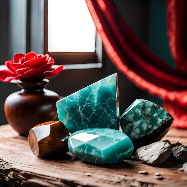 Zestaw naturalnych kamieni i kryształów - ezoteryka, joga, medytacja 7 szt. i kadzidzło