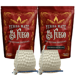 Zestaw Startowy dla dwojga Yerba Mate El Fuego 2x500g + 2x Tykwa + 2x Bombilla