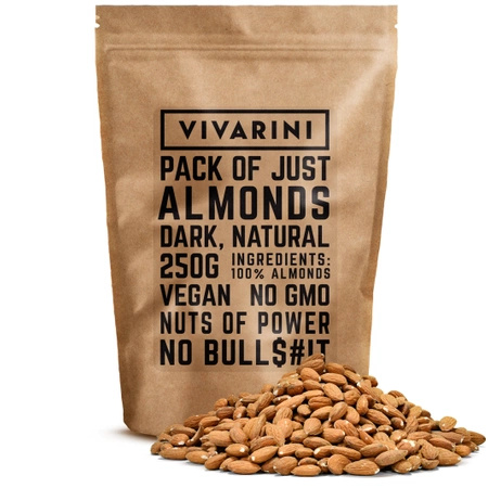 Vivarini – Migdały naturalne (ciemne) 250 g