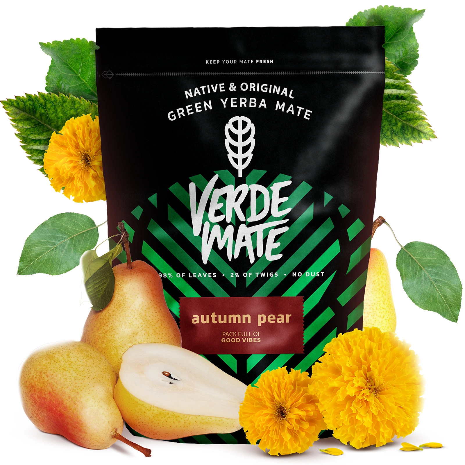 Verde Mate Green Autumn Pear - Zbliżenie