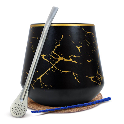Zestaw akcesoriów do yerba mate: Matero + Bombilla