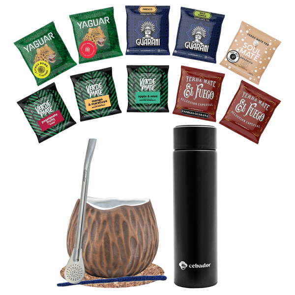 Zestaw OUTDOOR Yerba Mate 10x50g kokos Termos