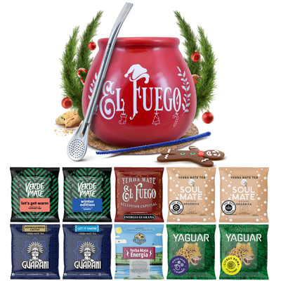 Zestaw Yerba Mate 10x50g Tykwa Zima Bombilla