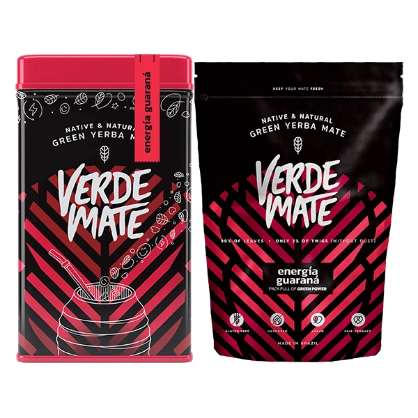 Yerbera Yerba Mate Verde Mate Energia guarana 2x500g