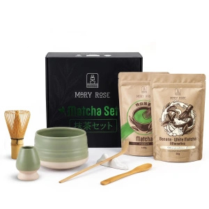 Zestaw prezentowy do kolorowego Matcha Latte: Matcha + White Matcha + akcesoria