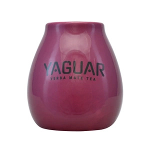 Tykwa Ceramiczna z logo Yaguar (purpurowa) 350 ml