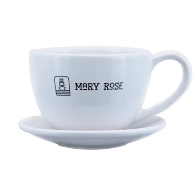 (II. kategoria) Filiżanka z logo Mary Rose (biała) 200 ml