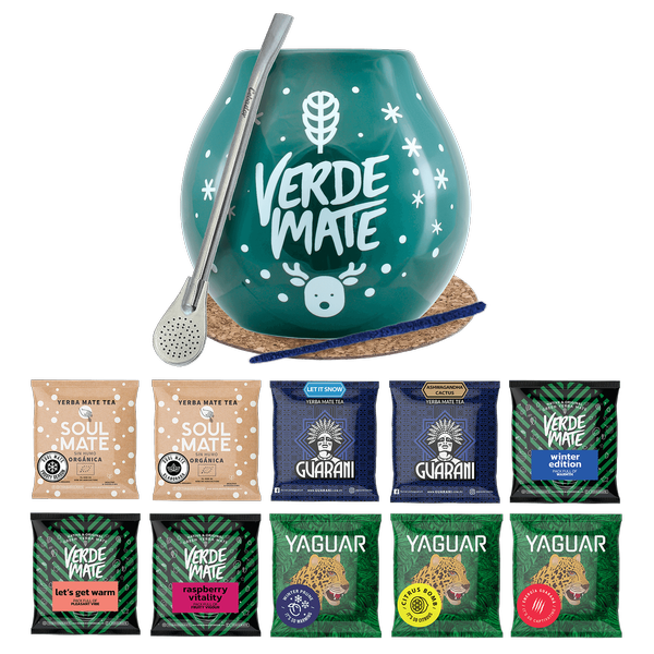 Zestaw Yerba Mate 10x50g Tykwa zimowa Bombilla 