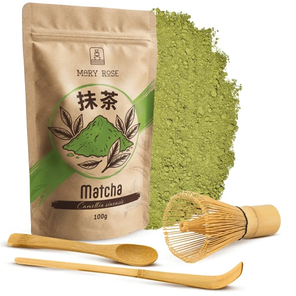 Zestaw Tradycyjna Matcha 100g + Chasen + Chashaku