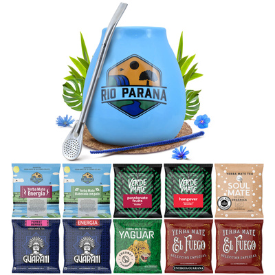 Zestaw próbek Yerba Mate 10x50g 500g + akcesoria
