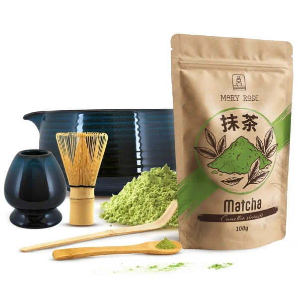 Zestaw do parzenia herbaty matcha: matcha 100g + akcesoria Ame
