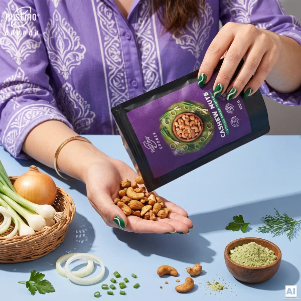Nustino Crunch – prażone orzechy nerkowca – Spring Green Onion 200 g