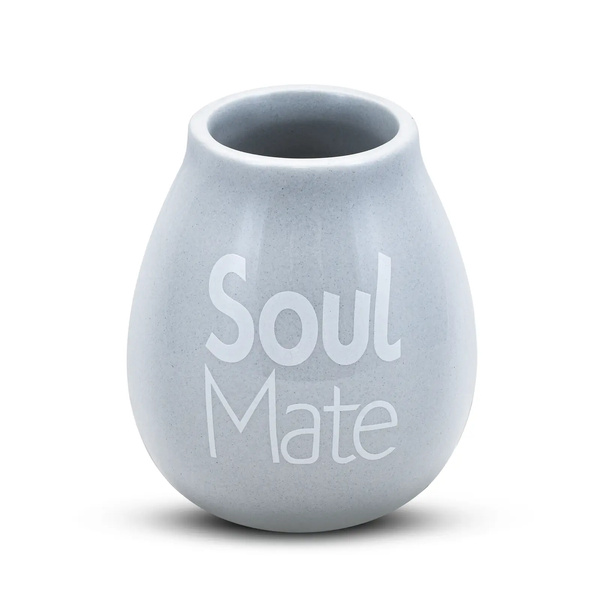 Tykwa Ceramiczna szara z logo Soul Mate - 350 ml