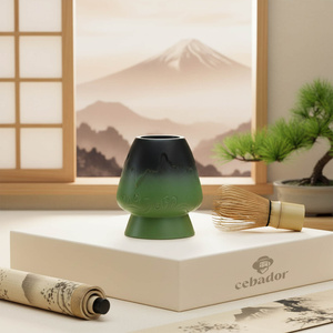 Zestaw akcesoriów do parzenia herbaty matcha - matchawan i kusenaoshi Mountain