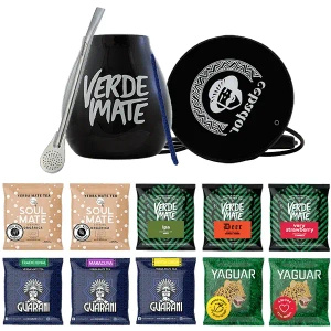 Zestaw Yerba Mate: próbki 10x50g + podgrzewacz USB + Matero + Bombilla