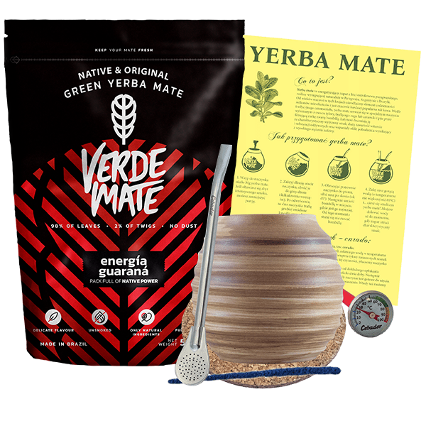 Zestaw Yerba Verde Mate Energia Guarana 500g