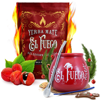 Zimowy Zestaw Yerba Mate na start El Fuego Energia 500g + akcesoria