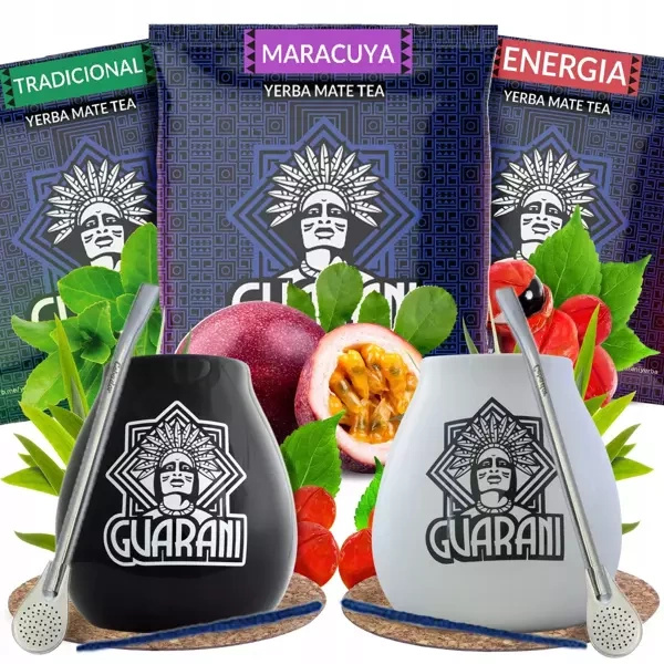 Zestaw Yerba Mate dla dwojga 3x50g 150g 2x Tykwa + 2x Bombilla