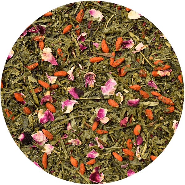 Zestaw prezentowy – kosz upominkowy: herbata + słodkości + akcesoria