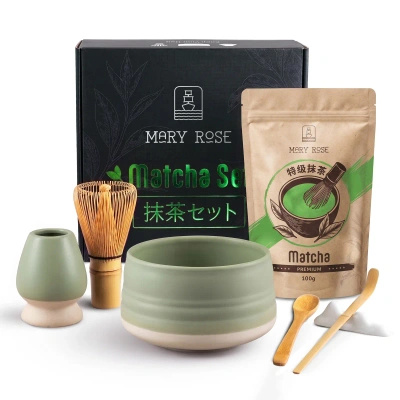 Zestaw prezentowy: matcha + matchawan + bambusowe akcesoria