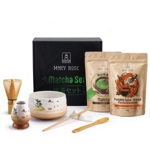 Zestaw prezentowy do kolorowego Matcha Latte: Matcha + Orange Matcha + akcesoria