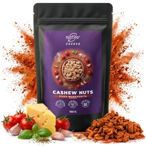 Nustino Crunch – prażone orzechy nerkowca – Pizza Margherita Flavour 100 g