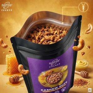 Nustino Crunch – prażone orzechy nerkowca – Honey Mustard Crunch 100 g