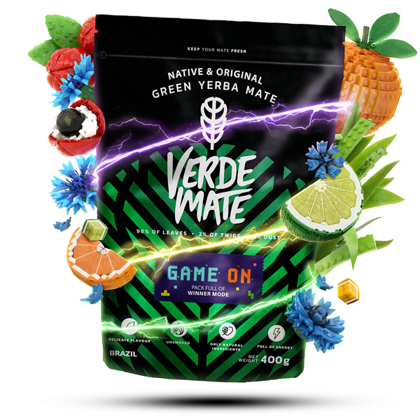 Zestaw gamingowy Yerba Mate: Verde Mate Game On 400g 0,4kg + Matero + Bombilla – PoYerbani x Revo