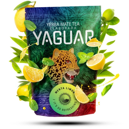 Zestaw Startowy dla dwojga Yerba Mate Yaguar Naranja 500g + Yaguar Menta Limon 500g