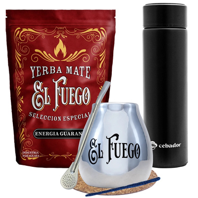 Zestaw Yerba Mate El Fuego Energia 500g Termos